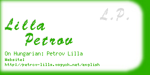 lilla petrov business card